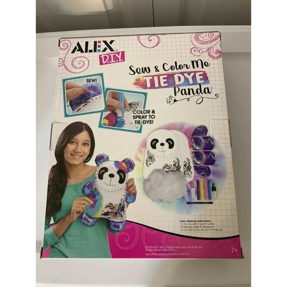 New Alex Toys Sew And Color Me Tie Dye Panda Sealed‎ - Picture 3 of 5